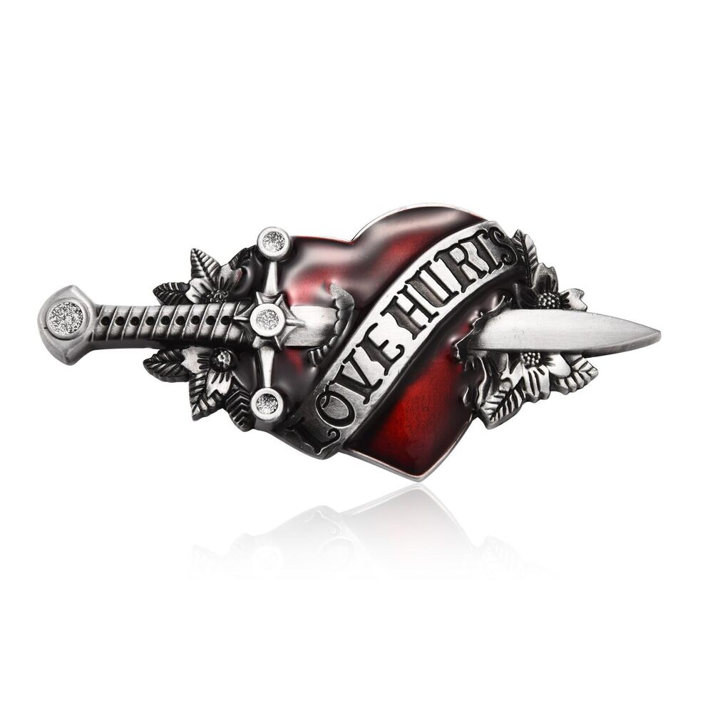 6100 Belt Buckle , Love Hunts Belt Buckles with A Sword, Western Belt